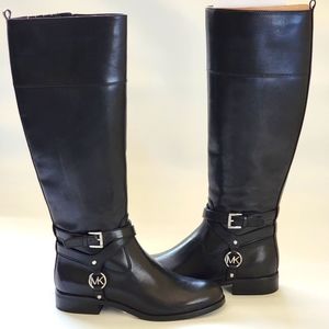 Michael Kors Womens Preston Leather Boots